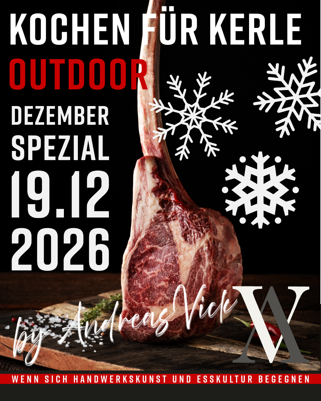 Kochen für Kerle Outdoor Samstag 19.12.2026 - 9:00 Uhr