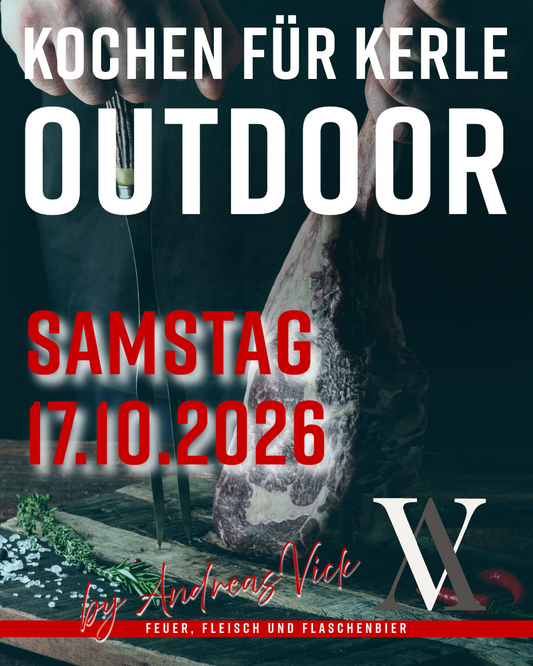 Outdoor Grillkurs Bensheim - Kochen für Kerle - Samstag 17.10.2026 - 9:00 Uhr