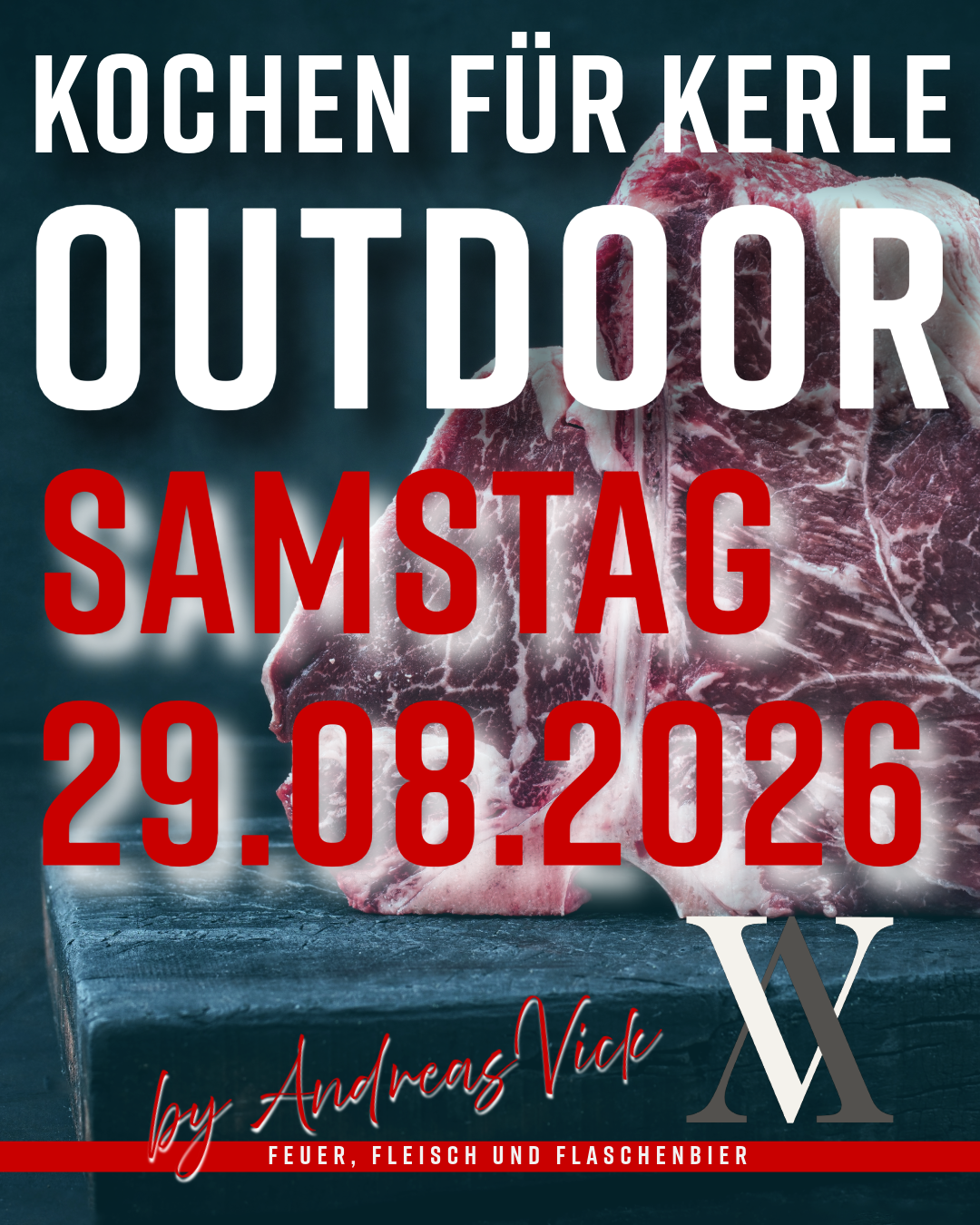 Outdoor Grillkurs Bensheim - Kochen für Kerle - Samstag 29.08.2026 - 9:00 Uhr